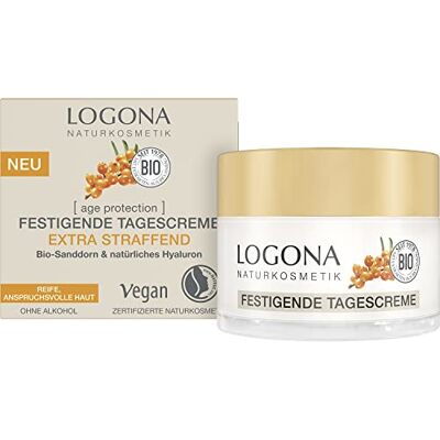 LOGONA Naturkosmetik Anti-aging dagcrème voor rijpe huid, veganistische formule, met biologische duindoorn en hyaluronzuur, bescherming tegen veroudering, 50 ml LOGONA Naturkosmetik Anti-aging dagcrème voor rijpe huid, veganistische formule, met biologische duindoorn en hyaluronzuur, bescherming tegen veroudering, 50 ml