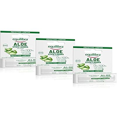 Equilibra Gezicht met aloë vera, hydraterende lippen, beschermt tegen vorst, uitdroging, zon en wind in elk seizoen, 3 stuks à 5,5 ml Equilibra Gezicht met aloë vera, hydraterende lippen, beschermt tegen vorst, uitdroging, zon en wind in elk seizoen, 3 stuks à 5,5 ml
