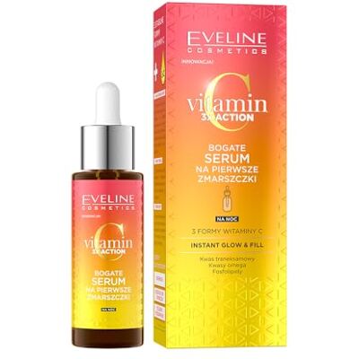 EVELINE COSMETICS Vitamine C 3 x Action Serum rijk voor de eerste fijne lijntjes EVELINE COSMETICS Vitamine C 3 x Action Serum rijk voor de eerste fijne lijntjes