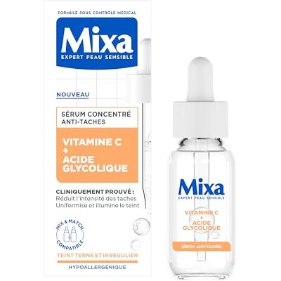 Mixa Concentraat anti-vlek serum Voor doffe tinten Verrijkt met Vitamine C en Glycolzuur 30 ml Mixa Concentraat anti-vlek serum Voor doffe tinten Verrijkt met Vitamine C en Glycolzuur 30 ml