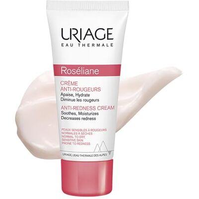 Uriage Roséliane Anti-roodheid gezichtscrème 40 ml kalmeert, hydrateert, vermindert roodheid van de gevoelige huid die gevoelig is voor rosacea, sheaboter en ginseng, rijke crème, lang comfort Uriage Roséliane Anti-roodheid gezichtscrème 40 ml kalmeert, hydrateert, vermindert roodheid van de gevoelige huid die gevoelig is voor rosacea, sheaboter en ginseng, rijke crème, lang comfort