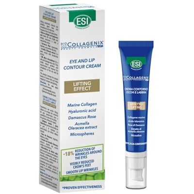ESI Biocollagenix Oog- en lip-contourcrème, met zeecollageen, hyaluronzuur en roze, maakt de huid glad en voller met lifting-effect, dermatologisch getest, 15 ml ESI Biocollagenix Oog- en lip-contourcrème, met zeecollageen, hyaluronzuur en roze, maakt de huid glad en voller met lifting-effect, dermatologisch getest, 15 ml