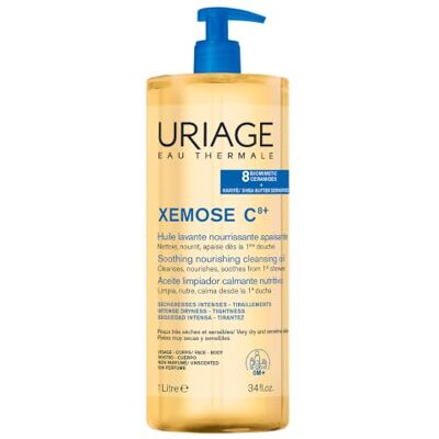 Uriage Xemose Wasolie voor droge huid met atopische neiging I Reinigt en kalmeert jeuk. Gel-en-schuimende olie, voedend I Gezicht & Lichaam I Ongeparfumeerd, Zeepvrij I Fysiologische pH Uriage Xemose Wasolie voor droge huid met atopische neiging I Reinigt en kalmeert jeuk. Gel-en-schuimende olie, voedend I Gezicht & Lichaam I Ongeparfumeerd, Zeepvrij I Fysiologische pH