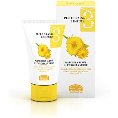 Helan , Gezichtslijn 3, peeling-masker, groene klei, vettige huid, 50 ml Helan , Gezichtslijn 3, peeling-masker, groene klei, vettige huid, 50 ml