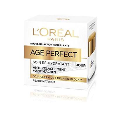 L'Oreal Paris l'oréalparis Anti-aging dagcrème, hydraterend en verstevigend – anti-verslapping, anti-vlek en anti-rimpel – met collageen – voor de rijpe huid – Age Perfect – 50 ml L'Oreal Paris l'oréalparis Anti-aging dagcrème, hydraterend en verstevigend – anti-verslapping, anti-vlek en anti-rimpel – met collageen – voor de rijpe huid – Age Perfect – 50 ml