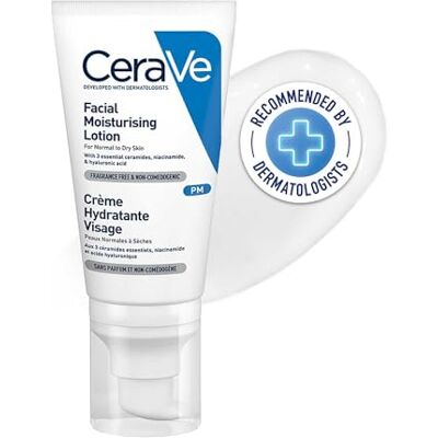 CeraVe Vochtinbrengende gezichtscrème, 52 ml. CeraVe Vochtinbrengende gezichtscrème, 52 ml.