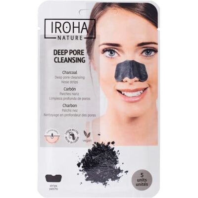 IROHA NATURE Mee-eterreinigingsstrips voor de neus, grondige reiniging met actieve kool IROHA NATURE Mee-eterreinigingsstrips voor de neus, grondige reiniging met actieve kool