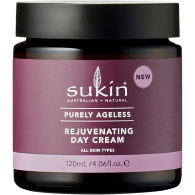 Sukin Purely Ageless Verstevigende dagcrème, 120 ml, hydraterend, weelderig en glad, met ribose, witte hibiscus en baobab, jojoba en cacaoboter, voor gezicht, hals en decolleté, Sukin Purely Ageless Verstevigende dagcrème, 120 ml, hydraterend, weelderig en glad, met ribose, witte hibiscus en baobab, jojoba en cacaoboter, voor gezicht, hals en decolleté,