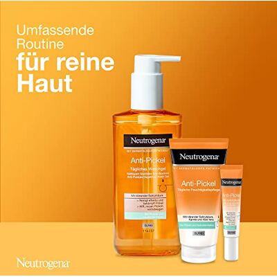 Neutrogena Anti-puistjesset met dagelijkse wasgel (200 ml), dagelijkse hydraterende verzorging, olievrij (50 ml) en SOS-noodhulpgel (15 ml), anti-onzuiverheden en gezichtsverzorgingsset voor vrouwen Neutrogena Anti-puistjesset met dagelijkse wasgel (200 ml), dagelijkse hydraterende verzorging, olievrij (50 ml) en SOS-noodhulpgel (15 ml), anti-onzuiverheden en gezichtsverzorgingsset voor vrouwen