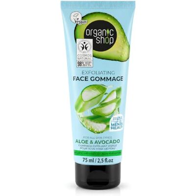 Organic Shop Gezichtsscrub voor alle huidtypes, avocado en aloë (75 ml) Organic Shop Gezichtsscrub voor alle huidtypes, avocado en aloë (75 ml)