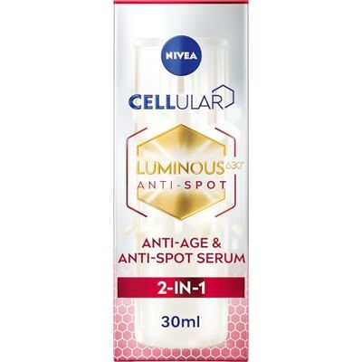 NIVEA Luminous 630 Anti-aging & anti-vlek serum (1 x 30 ml), gladmakend en hydraterend gezichtsserum, anti-aging gezichtsverzorging met thiamidol en hyaluronzuur NIVEA Luminous 630 Anti-aging & anti-vlek serum (1 x 30 ml), gladmakend en hydraterend gezichtsserum, anti-aging gezichtsverzorging met thiamidol en hyaluronzuur