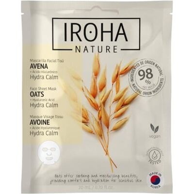 IROHA NATURE Kalmerend hydraterend masker met havermout Diepe hydraterende verzorging Vermindert roodheid 98% natuurlijke ingrediënten Veganistisch en 100% biologisch afbreekbaar IROHA NATURE Kalmerend hydraterend masker met havermout Diepe hydraterende verzorging Vermindert roodheid 98% natuurlijke ingrediënten Veganistisch en 100% biologisch afbreekbaar