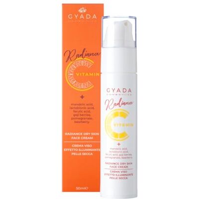 GYADA COSMETICS , Radiance Dry Skin Face Cream, verhelderende gezichtscrème, droge huid, antioxiderende en hydraterende werking, contrasteert tekenen van leeftijd en expressie, op basis van vitamine C, GYADA COSMETICS , Radiance Dry Skin Face Cream, verhelderende gezichtscrème, droge huid, antioxiderende en hydraterende werking, contrasteert tekenen van leeftijd en expressie, op basis van vitamine C,