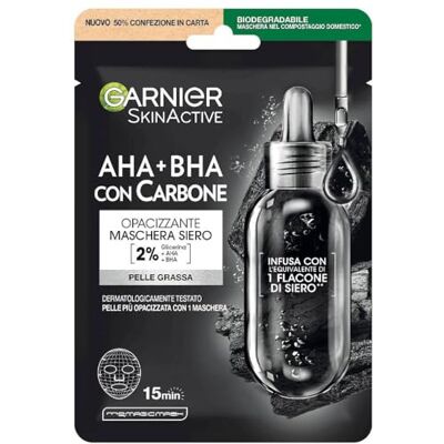 Garnier Masker van pure houtskool, vochtinbrengende crème voor normale of gemengde huid, 28 g (4 stuks) Garnier Masker van pure houtskool, vochtinbrengende crème voor normale of gemengde huid, 28 g (4 stuks)