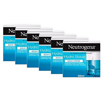 Neutrogena Hydro Boost Aqua Hyaluronzuur, olie- en parfumvrije crème voor de droge huid, 6 x 50 ml Neutrogena Hydro Boost Aqua Hyaluronzuur, olie- en parfumvrije crème voor de droge huid, 6 x 50 ml
