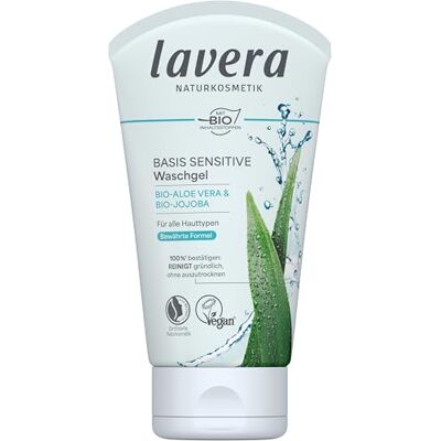 lavera basis sensitiv Reinigingsgel, veganistisch, natuurlijke cosmetica, biologische plantaardige ingrediënten, 100% natuurlijk, 125 ml lavera basis sensitiv Reinigingsgel, veganistisch, natuurlijke cosmetica, biologische plantaardige ingrediënten, 100% natuurlijk, 125 ml
