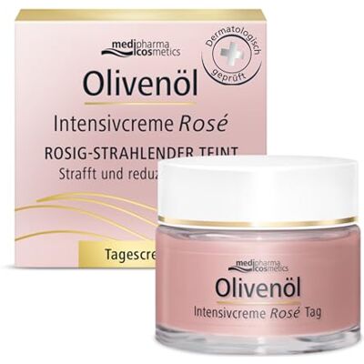 Medipharma Cosmetics Intensieve dagcrème met olijfolie verstevigt en vermindert rimpels, met roze pigmenten, 50 ml Medipharma Cosmetics Intensieve dagcrème met olijfolie verstevigt en vermindert rimpels, met roze pigmenten, 50 ml