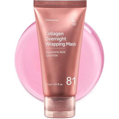 TOSOWOONG Collageen Overnightmasker, Verstevigend, Elasticiteit, Dewy 81% Collageen, 8 Hyaluronzuren, anti-aging, hydratatie, glass skin, glow, voller ogende huid, K-Beauty, 75 ml TOSOWOONG Collageen Overnightmasker, Verstevigend, Elasticiteit, Dewy 81% Collageen, 8 Hyaluronzuren, anti-aging, hydratatie, glass skin, glow, voller ogende huid, K-Beauty, 75 ml