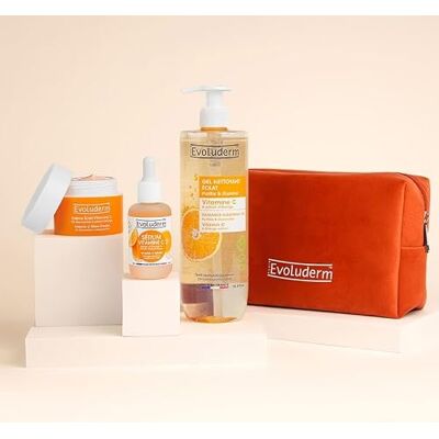 Evoluderm Trio Vitamine C Gezichtsset Eclat Vitamine C Cream Viatamine C Serum Vitamine C reinigingsgel Cadeau-ideeën Gemaakt in Frankrijk Veganistisch Ingrediënten van natuurlijke Evoluderm Trio Vitamine C Gezichtsset Eclat Vitamine C Cream Viatamine C Serum Vitamine C reinigingsgel Cadeau-ideeën Gemaakt in Frankrijk Veganistisch Ingrediënten van natuurlijke