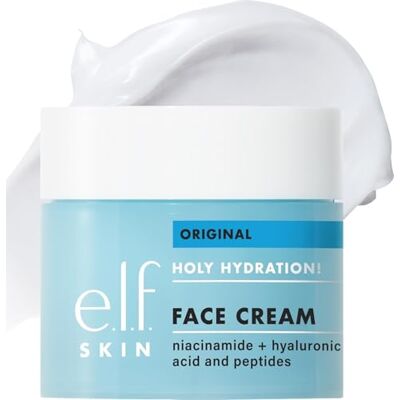 e.l.f. SKIN Holy Hydration gezichtscrème! Crème, vetvrij, licht en voedend, hydrateert, verzacht, snel absorptievermogen, geschikt voor alle huidtypes e.l.f. SKIN Holy Hydration gezichtscrème! Crème, vetvrij, licht en voedend, hydrateert, verzacht, snel absorptievermogen, geschikt voor alle huidtypes