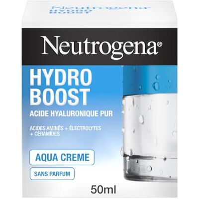 Neutrogena Hydro Boost Aqua Cream, gezichtscrème, gezichtsverzorging, droge huid, olievrij, parfumvrij, 50 ml Neutrogena Hydro Boost Aqua Cream, gezichtscrème, gezichtsverzorging, droge huid, olievrij, parfumvrij, 50 ml