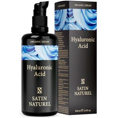 Satin Naturel Hyaluronic Acid Serum Large 100ml Organic High Strength Hyaluronic Acid Face Serum Glass Bottle Vegan Anti-Aging Gel Serum for Face with Long Term Effects Aloe Vera Skincare Satin Naturel Hyaluronic Acid Serum Large 100ml Organic High Strength Hyaluronic Acid Face Serum Glass Bottle Vegan Anti-Aging Gel Serum for Face with Long Term Effects Aloe Vera Skincare