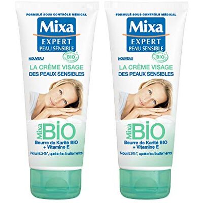 Mixa Biologisch Gezichtscrème voor de gevoelige huid – 100 ml – 2 stuks Mixa Biologisch Gezichtscrème voor de gevoelige huid – 100 ml – 2 stuks