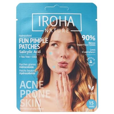 IROHA NATURE 15 stuks FUN korrelpleisters salicylzuur, theeboom en Centella Asiatica verwijdert korrels snel en effectief hart- en sterformaat IROHA NATURE 15 stuks FUN korrelpleisters salicylzuur, theeboom en Centella Asiatica verwijdert korrels snel en effectief hart- en sterformaat