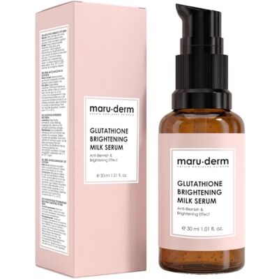 maru.derm Glutathion Verhelderende Melk Serum – Vergelijkende Gezichtsverzorging, Vlek Reducer en Illuminator – Voor een stralende en gelijkmatige teint, 30 ml maru.derm Glutathion Verhelderende Melk Serum – Vergelijkende Gezichtsverzorging, Vlek Reducer en Illuminator – Voor een stralende en gelijkmatige teint, 30 ml