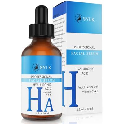 Sylk Hyaluronzuur gezichtsserum voor microneedling + vitamine C & E Gezichtsverzorging en oogcontour Anti-donkere kringen, anti-rimpel, anti-vlek en anti-aging 60 ml Sylk Hyaluronzuur gezichtsserum voor microneedling + vitamine C & E Gezichtsverzorging en oogcontour Anti-donkere kringen, anti-rimpel, anti-vlek en anti-aging 60 ml
