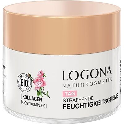 LOGONA Naturkosmetik Verstevigende vochtinbrengende gezichtscrème voor een natuurlijke glans, met biologisch veganistisch rozenextract en collageen, met anti-aging effect, Moisture Lift, 50 ml LOGONA Naturkosmetik Verstevigende vochtinbrengende gezichtscrème voor een natuurlijke glans, met biologisch veganistisch rozenextract en collageen, met anti-aging effect, Moisture Lift, 50 ml