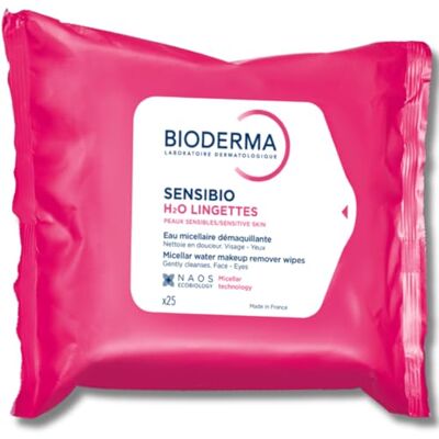 Bioderma Sensibio H2O Micelle Solution Make-up Reinigingsdoekjes, 25 Stuk Bioderma Sensibio H2O Micelle Solution Make-up Reinigingsdoekjes, 25 Stuk