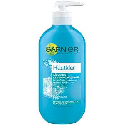 Garnier Huidklar Gezichtsreiniger voor onzuivere huid, poriënverfijning met salicylzuur en zink, anti-pilling gel voor het gezicht, per stuk verpakt (1 x 200 ml) Garnier Huidklar Gezichtsreiniger voor onzuivere huid, poriënverfijning met salicylzuur en zink, anti-pilling gel voor het gezicht, per stuk verpakt (1 x 200 ml)