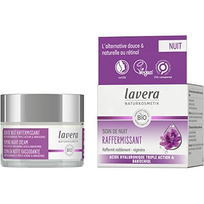 lavera Strakkende nachtverzorging – anti-aging natuurlijke cosmetica – biologische plantaardige stoffen – bakuchiol & hyaluronzuur – veganistisch – verwijdert rimpels – 50 ml lavera Strakkende nachtverzorging – anti-aging natuurlijke cosmetica – biologische plantaardige stoffen – bakuchiol & hyaluronzuur – veganistisch – verwijdert rimpels – 50 ml
