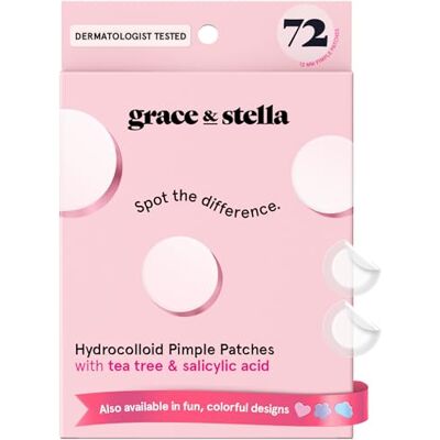 grace & stella Hydrocolloïdale en anti-usurpatie pleisters Hydrocolloid Patch dermatologisch getest, veganistisch, dierproefvrij (rond, 72 stuks) grace & stella Hydrocolloïdale en anti-usurpatie pleisters Hydrocolloid Patch dermatologisch getest, veganistisch, dierproefvrij (rond, 72 stuks)