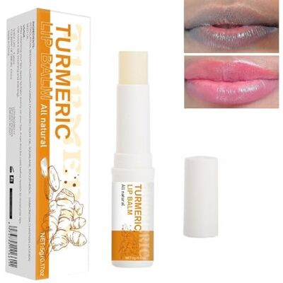 JASUBAI Lippenbalsem met kurkumawortel en exfoliërende, verzorgende, rustgevende en hydraterende lippenbalsem en peeling-stick voor droge of gebarsten lippen (1 stuk) JASUBAI Lippenbalsem met kurkumawortel en exfoliërende, verzorgende, rustgevende en hydraterende lippenbalsem en peeling-stick voor droge of gebarsten lippen (1 stuk)