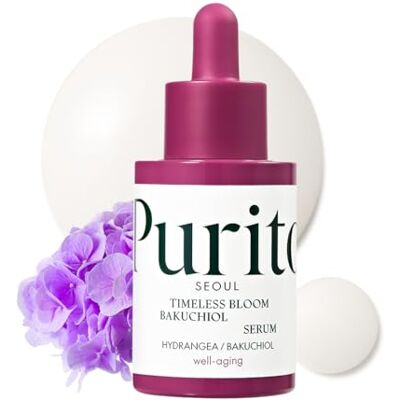 PURITO SEOUL Bloom Bakuchiol Korean Jeju Hydrangea Tijdsserum voor de gevoelige huid, ampul, fijne lijnreductie, anti-aging serum voor het gezicht, K-Beauty, 30 ml PURITO SEOUL Bloom Bakuchiol Korean Jeju Hydrangea Tijdsserum voor de gevoelige huid, ampul, fijne lijnreductie, anti-aging serum voor het gezicht, K-Beauty, 30 ml