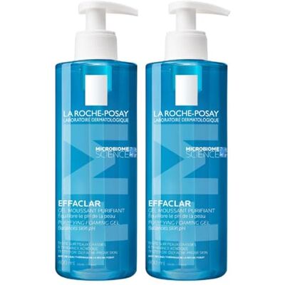La Roche-Posay Effaclar Reinigende schuimende reinigingsgel voor vette huid Gezichtsreiniger Vermindert onvolkomenheden Voor vette, gevoelige en acne-gevoelige huid Set van 2 x 400 ml La Roche-Posay Effaclar Reinigende schuimende reinigingsgel voor vette huid Gezichtsreiniger Vermindert onvolkomenheden Voor vette, gevoelige en acne-gevoelige huid Set van 2 x 400 ml