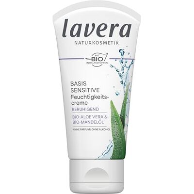 lavera basis sensitiv Kalmerende vochtinbrengende crème natuurlijke cosmetica veganistisch biologische aloë vera & biologische amandelolie hydraterend dagverzorging geurvrij PETA gecertificeerd 1 x 50 ml lavera basis sensitiv Kalmerende vochtinbrengende crème natuurlijke cosmetica veganistisch biologische aloë vera & biologische amandelolie hydraterend dagverzorging geurvrij PETA gecertificeerd 1 x 50 ml