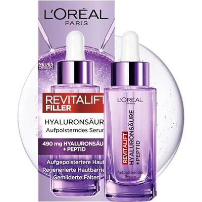 L'Oreal Paris L'Oréal Paris Anti-aging hyaluronserum met 1,5% zuiver hyaluronzuur en vitamine C, anti-rimpelserum, revitalift filler, 30 ml L'Oreal Paris L'Oréal Paris Anti-aging hyaluronserum met 1,5% zuiver hyaluronzuur en vitamine C, anti-rimpelserum, revitalift filler, 30 ml