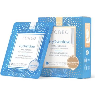 FOREO H2Overdose Advanced Collection 2.0 UFO-geactiveerd gezichtsmasker, hydraterende gezichtsverzorging, schoonheid en persoonlijke verzorging, hyaluronzuur en vitamine E, voor alle huidtypes, droge huid FOREO H2Overdose Advanced Collection 2.0 UFO-geactiveerd gezichtsmasker, hydraterende gezichtsverzorging, schoonheid en persoonlijke verzorging, hyaluronzuur en vitamine E, voor alle huidtypes, droge huid