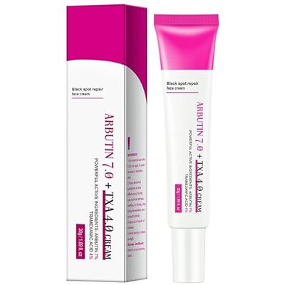 MUPMEN Arbutin 7% + tranexamzuurcrème 4%, anti-vlekkencrème voor het gezicht, anti-aging, hydraterend, verhelderend voor doffe teint, zachte verzorging voor droge en vette huid MUPMEN Arbutin 7% + tranexamzuurcrème 4%, anti-vlekkencrème voor het gezicht, anti-aging, hydraterend, verhelderend voor doffe teint, zachte verzorging voor droge en vette huid