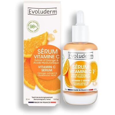 Evoluderm – Eclat serum met vitamine C – 30 ml – 98% natuurlijke oorsprong – veganistisch – gemaakt in Frankrijk Evoluderm – Eclat serum met vitamine C – 30 ml – 98% natuurlijke oorsprong – veganistisch – gemaakt in Frankrijk