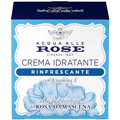 Acqua alle Rose , Verfrissende hydraterende gezichtscrème, vitamine E en Damascus Rose voor normale en gemengde huid, frisse en lichte gel, 50 ml Acqua alle Rose , Verfrissende hydraterende gezichtscrème, vitamine E en Damascus Rose voor normale en gemengde huid, frisse en lichte gel, 50 ml