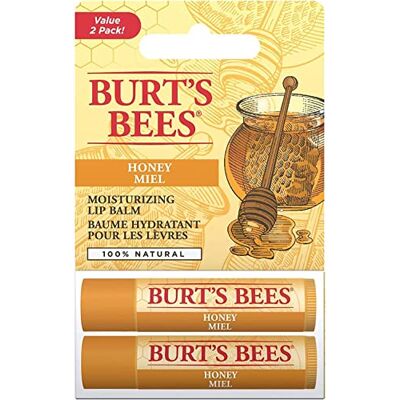 Burt's Bees Lippenbalsem Multipack, Chapstick Lippenbalsems Met Honing & Bijenwas, Duo Value Pack, 2x4.25g Burt's Bees Lippenbalsem Multipack, Chapstick Lippenbalsems Met Honing & Bijenwas, Duo Value Pack, 2x4.25g