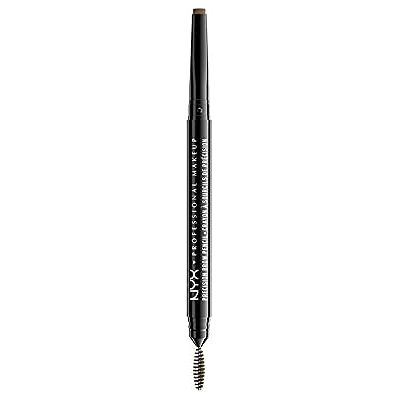 NYX PROFESSIONAL MAKEUP Precision Brow Pencil, dubbel uiteinde met plat potlood en penseel, kleur : donkergrijs Double extrémité avec crayon à pointe plate et pinceau bobine, formule végétalienne, finition durable et naturelle NYX PROFESSIONAL MAKEUP Precision Brow Pencil, dubbel uiteinde met plat potlood en penseel, kleur : donkergrijs Double extrémité avec crayon à pointe plate et pinceau bobine, formule végétalienne, finition durable et naturelle