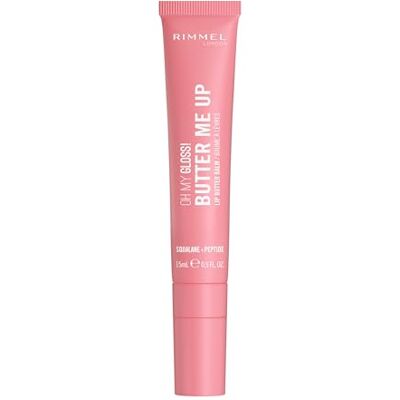Rimmel London Oh My Gloss Butter Me Up Lip Butter Balsem 003 Bubble Gum, hydraterende lippenbalsem, getinte lippenbalsem, lipverzorging, hydrateert, voedt, squalaan, 15 ml Rimmel London Oh My Gloss Butter Me Up Lip Butter Balsem 003 Bubble Gum, hydraterende lippenbalsem, getinte lippenbalsem, lipverzorging, hydrateert, voedt, squalaan, 15 ml
