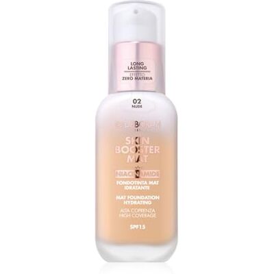 DEBORAH Milano Skin Booster MAT Serum Foundation SPF 15, N.2 Nude, Energierend en Verhelderend Vitamine C Natuurlijke werking egaliseert de teint 30 ml DEBORAH Milano Skin Booster MAT Serum Foundation SPF 15, N.2 Nude, Energierend en Verhelderend Vitamine C Natuurlijke werking egaliseert de teint 30 ml