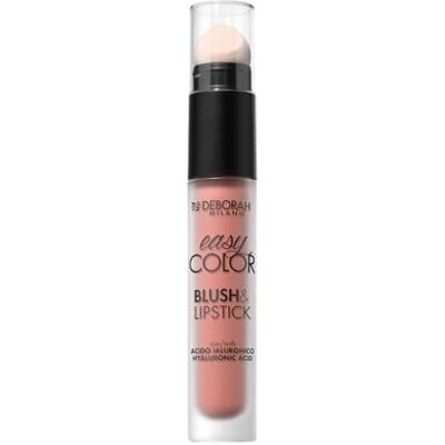 DEBORAH Milano Easy Color Blush & Lipstick, intensieve kleur voor wangen en lippen, met hyaluronzuur en zoete amandelolie, langdurig, 04 Peach Dreams, 30 ml DEBORAH Milano Easy Color Blush & Lipstick, intensieve kleur voor wangen en lippen, met hyaluronzuur en zoete amandelolie, langdurig, 04 Peach Dreams, 30 ml