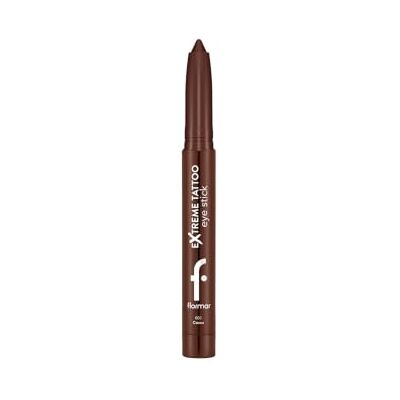 Flormar Extreme Tattoo Gel Eyeliner & Eyeshadow Stick Roterende gel-oogstift met geïntegreerde puntenslijper sterk gepigmenteerd voor matte oogmake-up 003 cacao 1,4 g Flormar Extreme Tattoo Gel Eyeliner & Eyeshadow Stick Roterende gel-oogstift met geïntegreerde puntenslijper sterk gepigmenteerd voor matte oogmake-up 003 cacao 1,4 g
